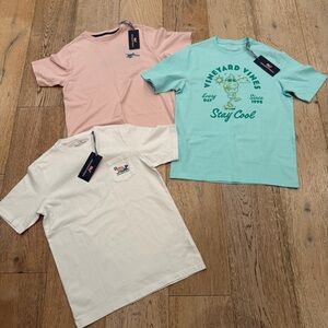 Vineyard Vines Kids' Tees - Pink, Light Blue, and White